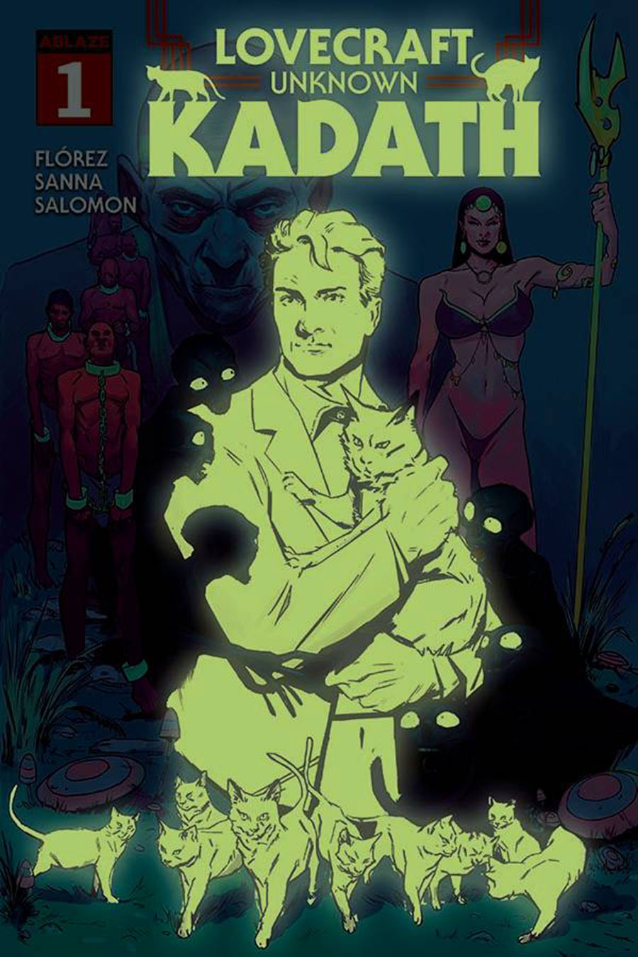 Lovecraft Unknown Kadath #1 Cover J Incentive Jacques Salomon Glow-In-The-Dark Cover