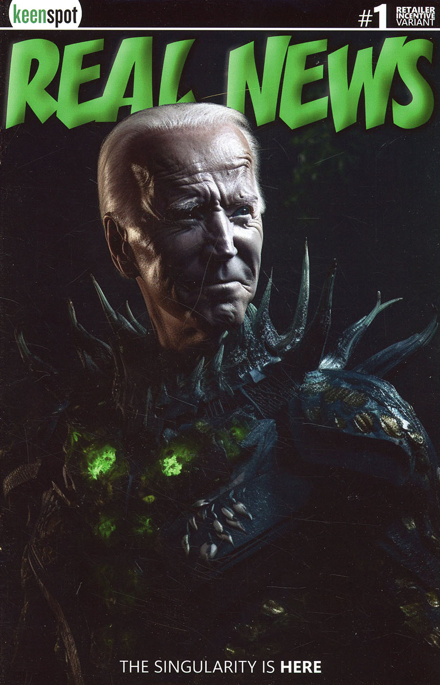 Bidens Titans vs Elon Musk #1 Cover I Incentive Real News Variant Cover