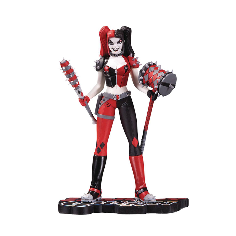 Harley Quinn Red White And Black Statue By Amanda Conner