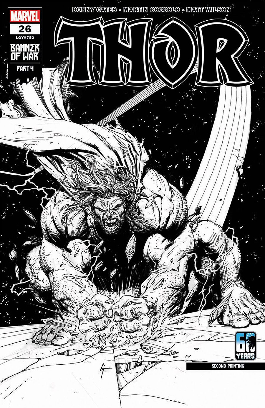 Thor Vol 6 #26 Cover F 2nd Ptg Incentive Gary Frank Sketch Variant Cover (Banner Of War Part 4)