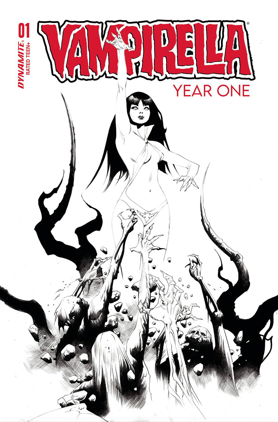 Vampirella Year One #1 Cover Z-E Incentive Jae Lee Black & White Cover