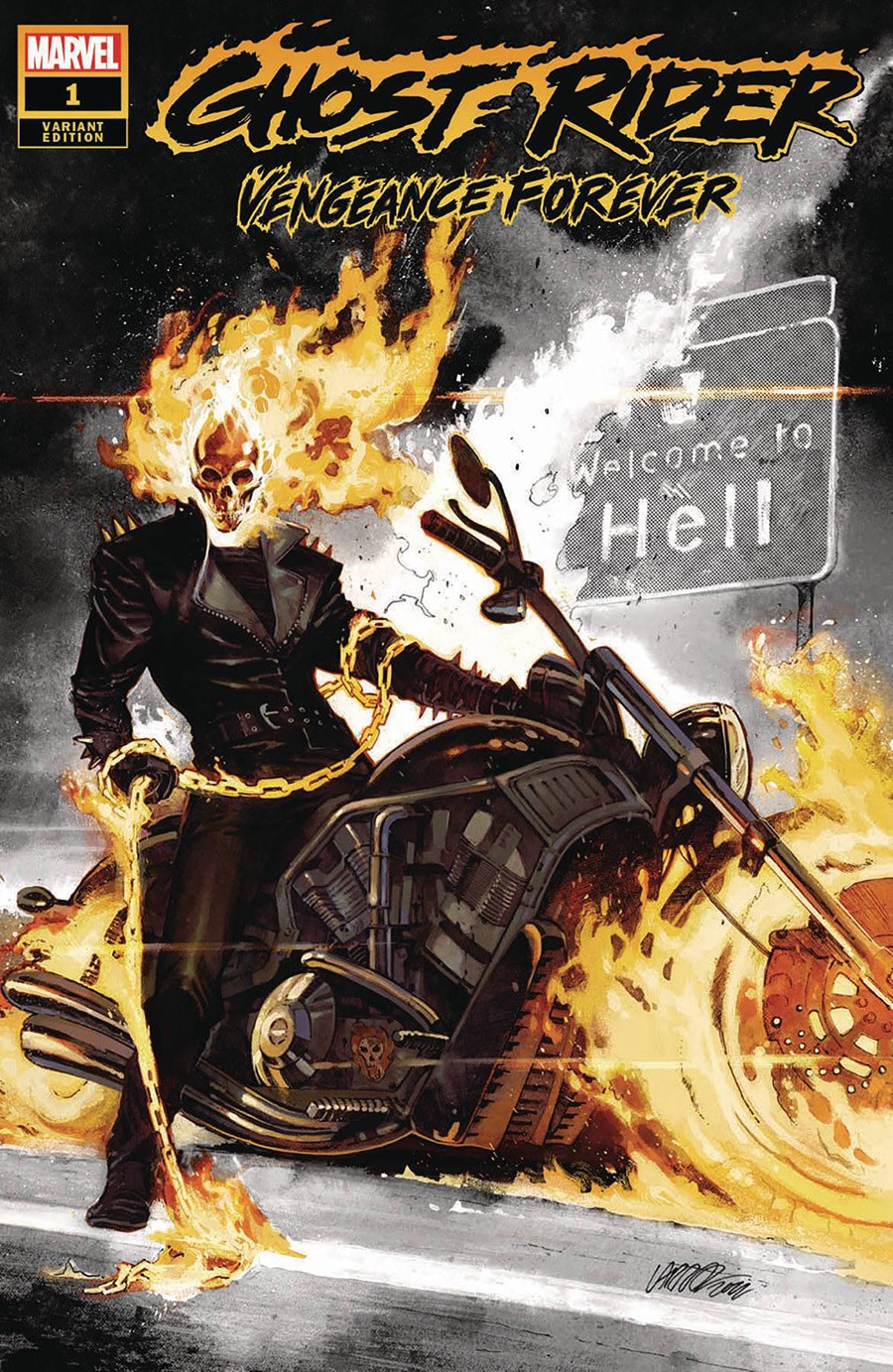 Ghost Rider Vengeance Forever #1 (One Shot) Cover D Previews Exclusive Pepe Larraz Diamond 40th Anniversary Variant Cover (Limit 1 Per Customer)