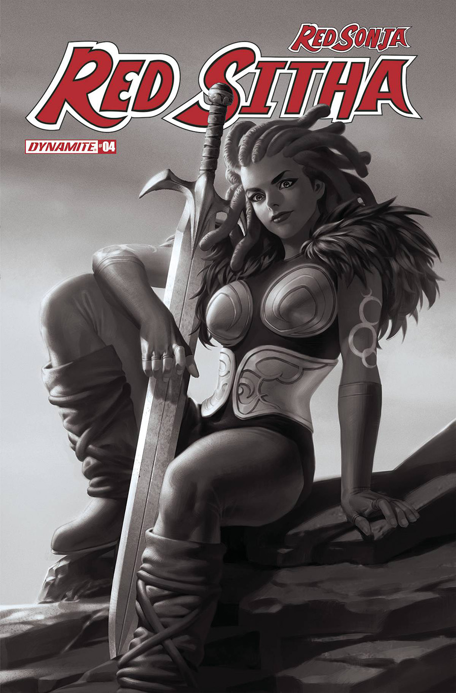 Red Sonja Red Sitha #4 Cover N Incentive Junggeun Yoon Black & White Cover