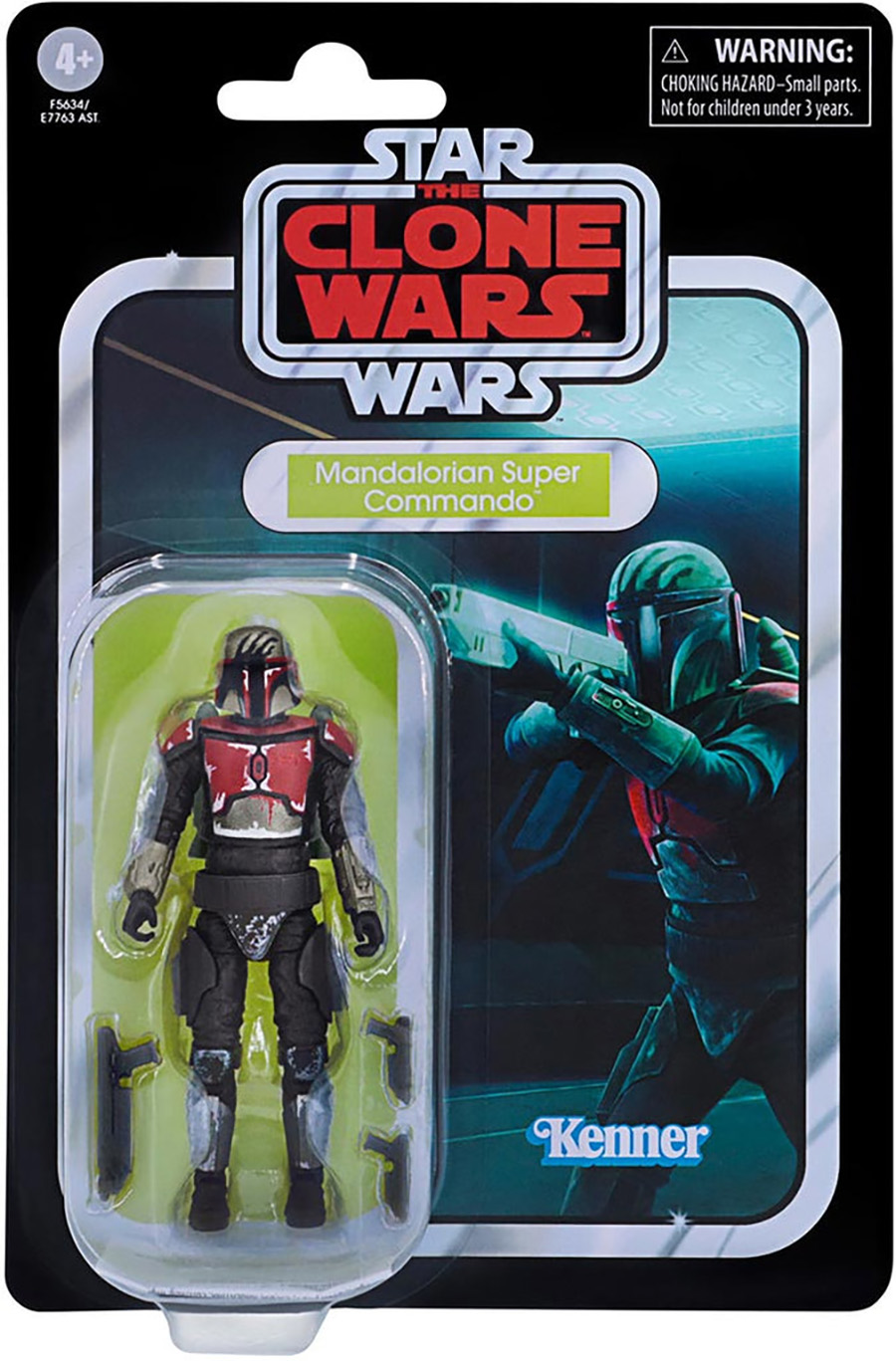 Star Wars Vintage The Clone Wars Mandalorian Super Commando 3.75-Inch Action Figure 
