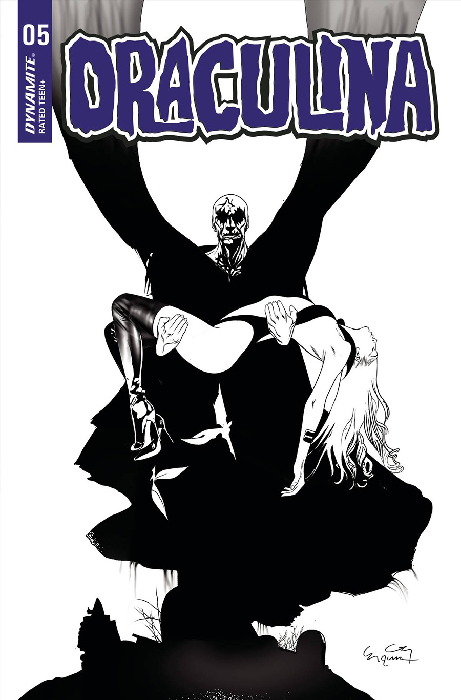 Draculina #5 Cover P Incentive Ergun Gunduz Black & White Cover