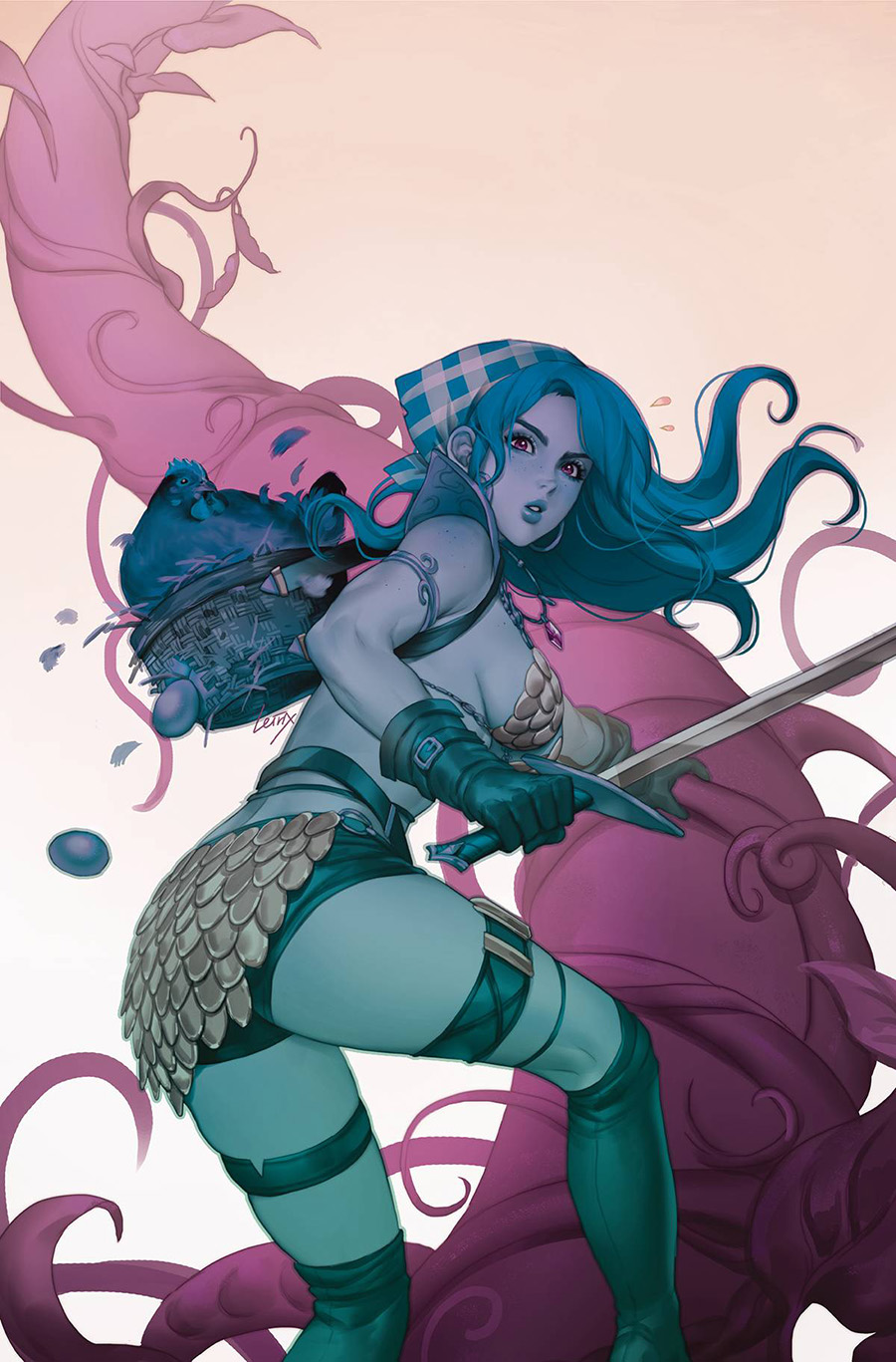 Red Sonja Fairy Tales #1 (One Shot) Cover J Incentive Lesley Leirix Li Ultraviolet Virgin Cover