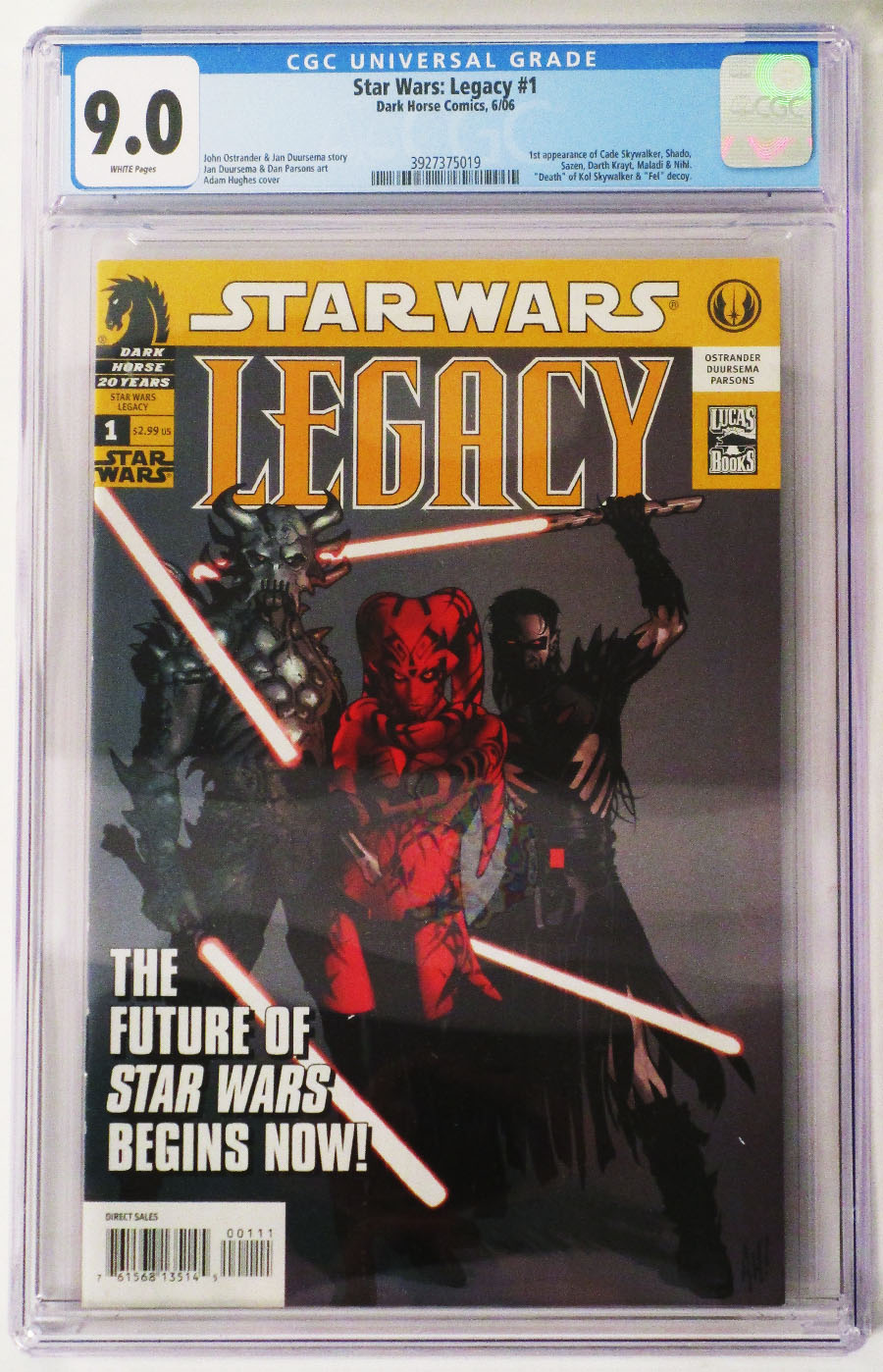 Star Wars Legacy #1 Cover C CGC 9.0