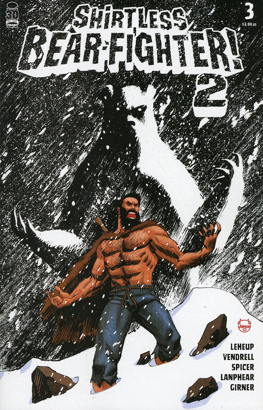 Shirtless Bear-Fighter 2 #3 Cover A Regular Dave Johnson Cover
