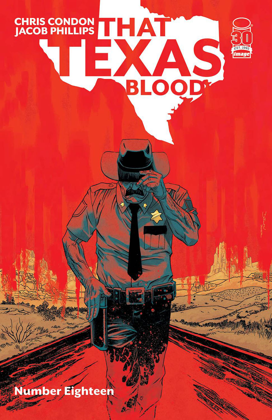 That Texas Blood #18 Cover B Variant Declan Shalvey Cover