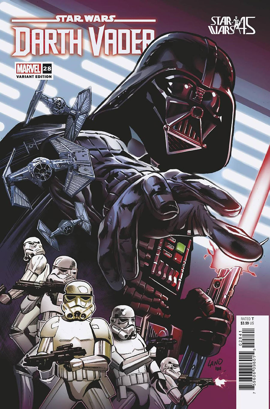 Star Wars Darth Vader #28 Cover B Variant Greg Land A New Hope 45th Anniversary Cover