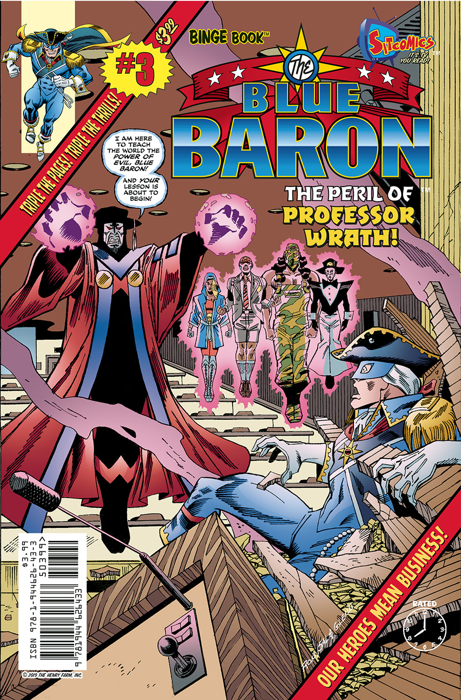 Blue Baron #3 Peril Of Professor Wrath