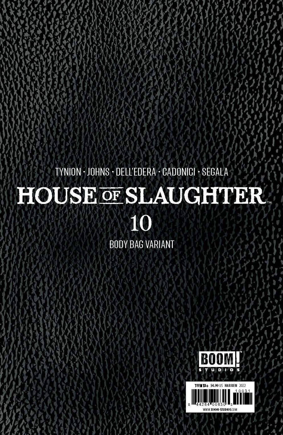 House Of Slaughter #10 Cover C Variant James Harren Bodybag Cover With Polybag