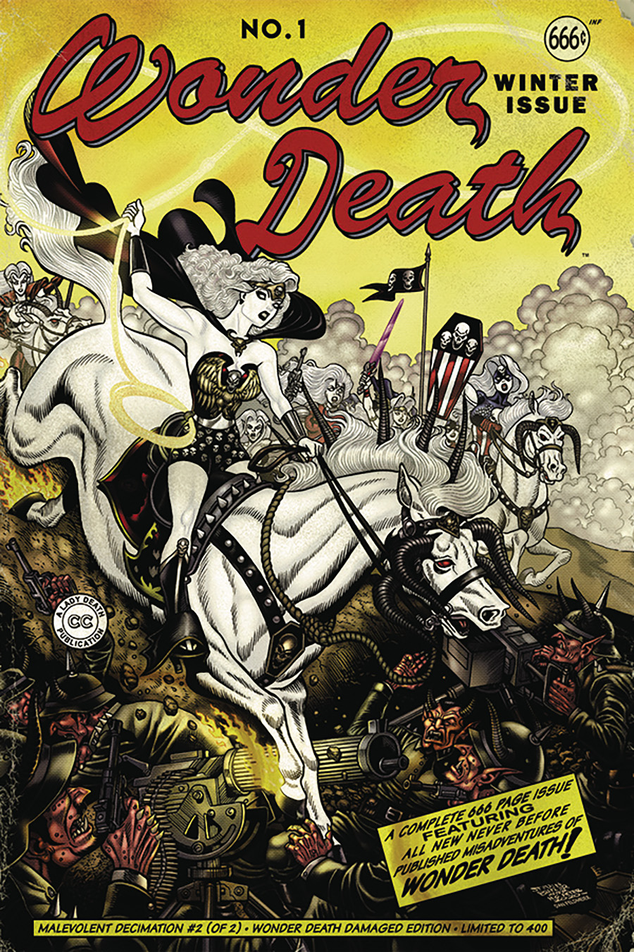Lady Death Malevolent Decimation #2 Cover G Wonder Death Damaged Edition