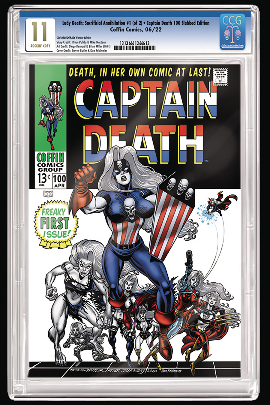 Lady Death Sacrificial Annihilation #1 Cover F Captain Death 100 Slabbed Edition