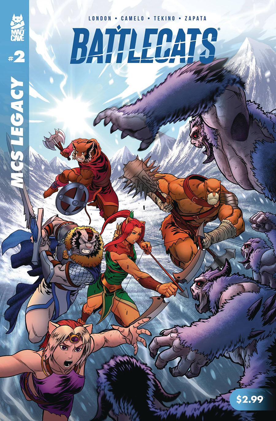 Mad Cave Studios Legacy Battlecats #2 Cover A Regular Michael Camelo Cover