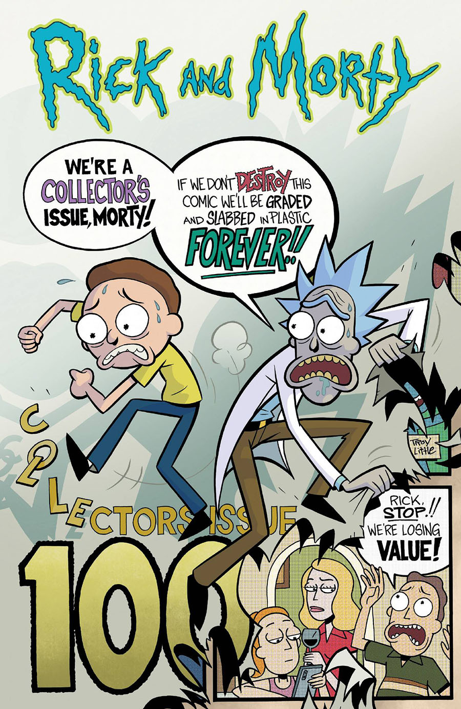Rick And Morty #100 Cover A Regular Troy Little Cover