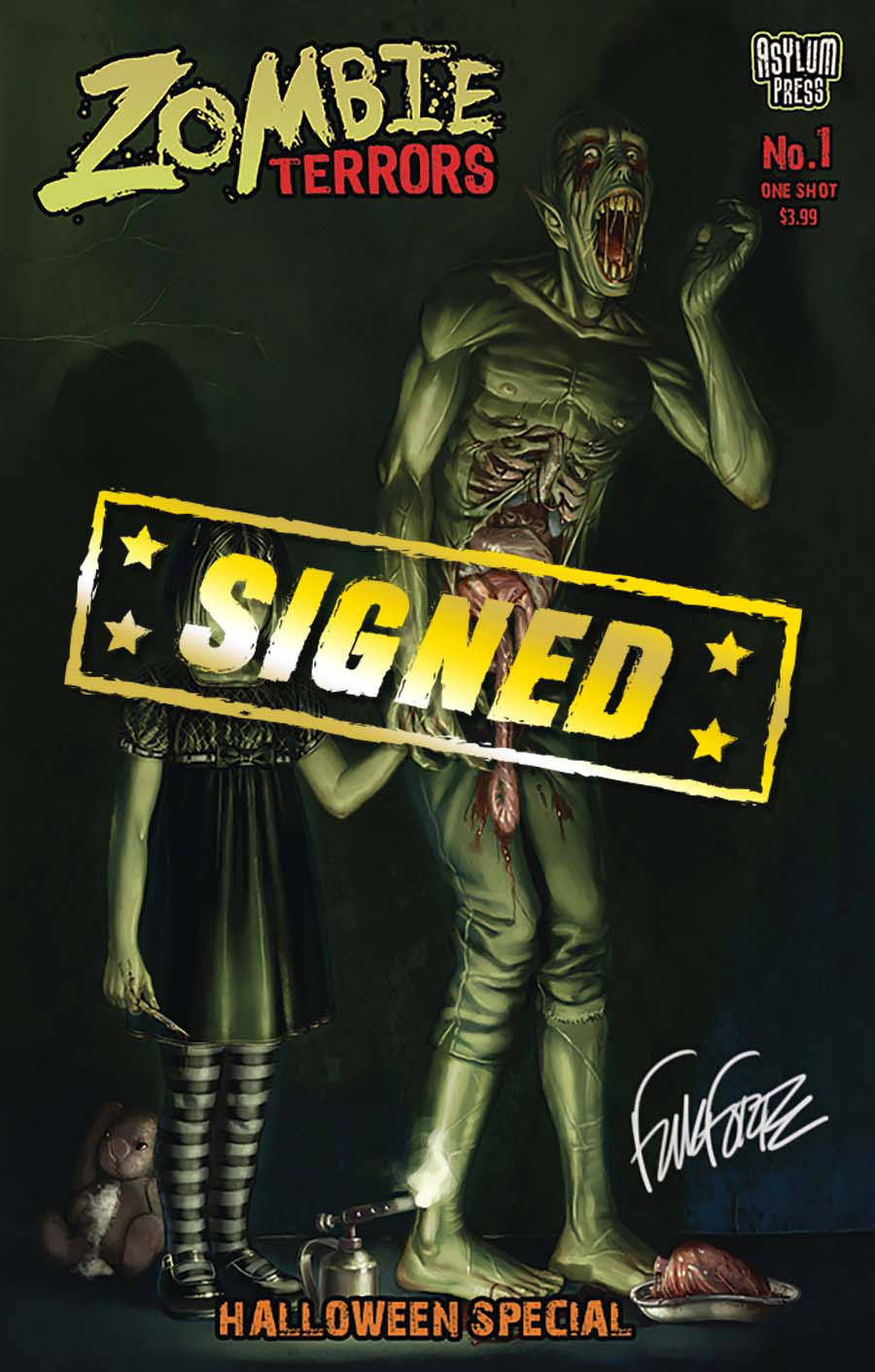 Zombie Terrors Halloween Special #1 (One Shot) Cover C Regular Aly Fell Cover Signed Edition
