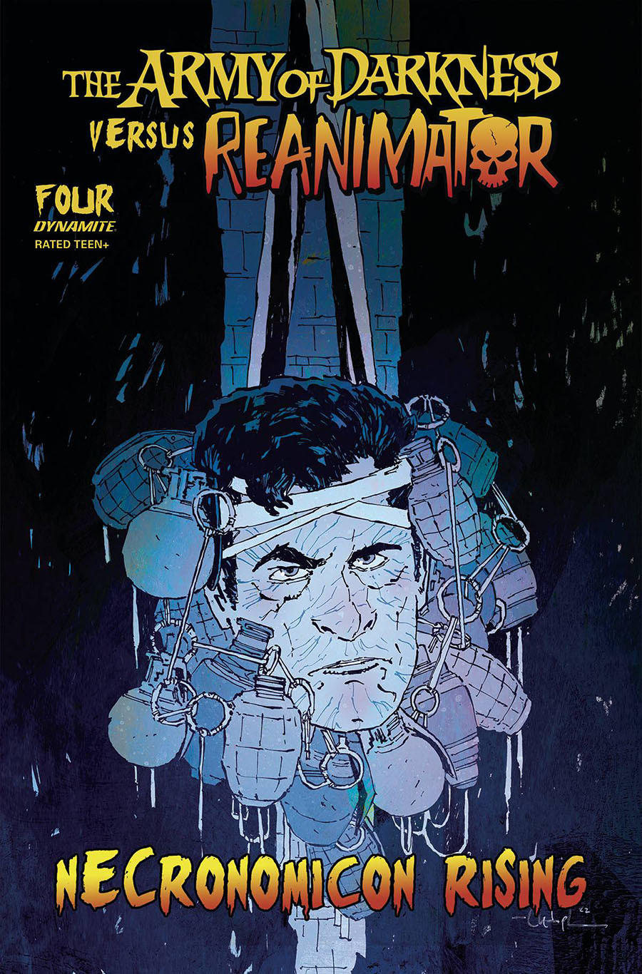 Army Of Darkness vs Reanimator Necronomicon Rising #4 Cover B Variant Christopher Mitten Cover
