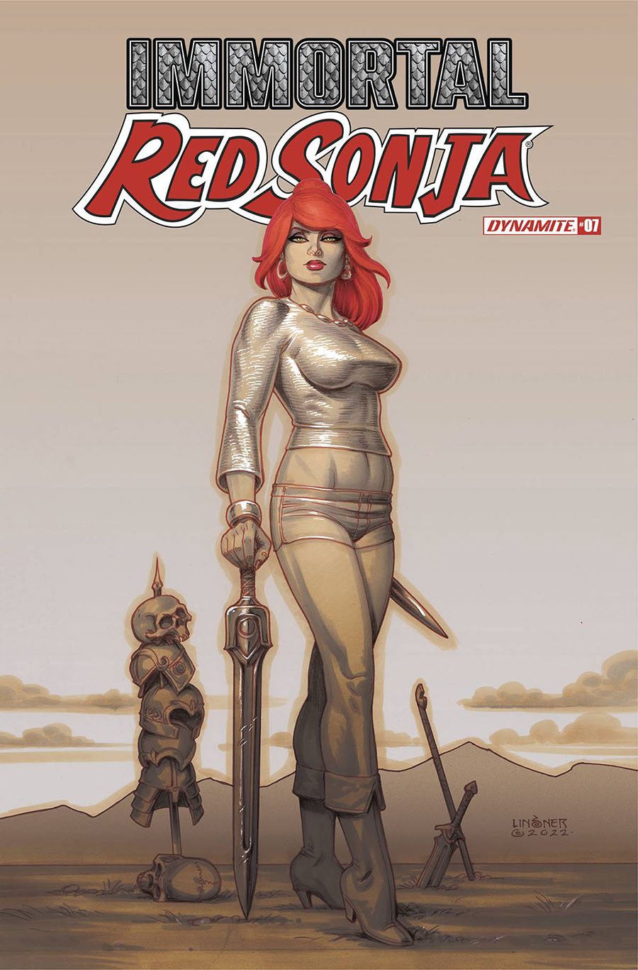 Immortal Red Sonja #7 Cover C Variant Joseph Michael Linsner Cover