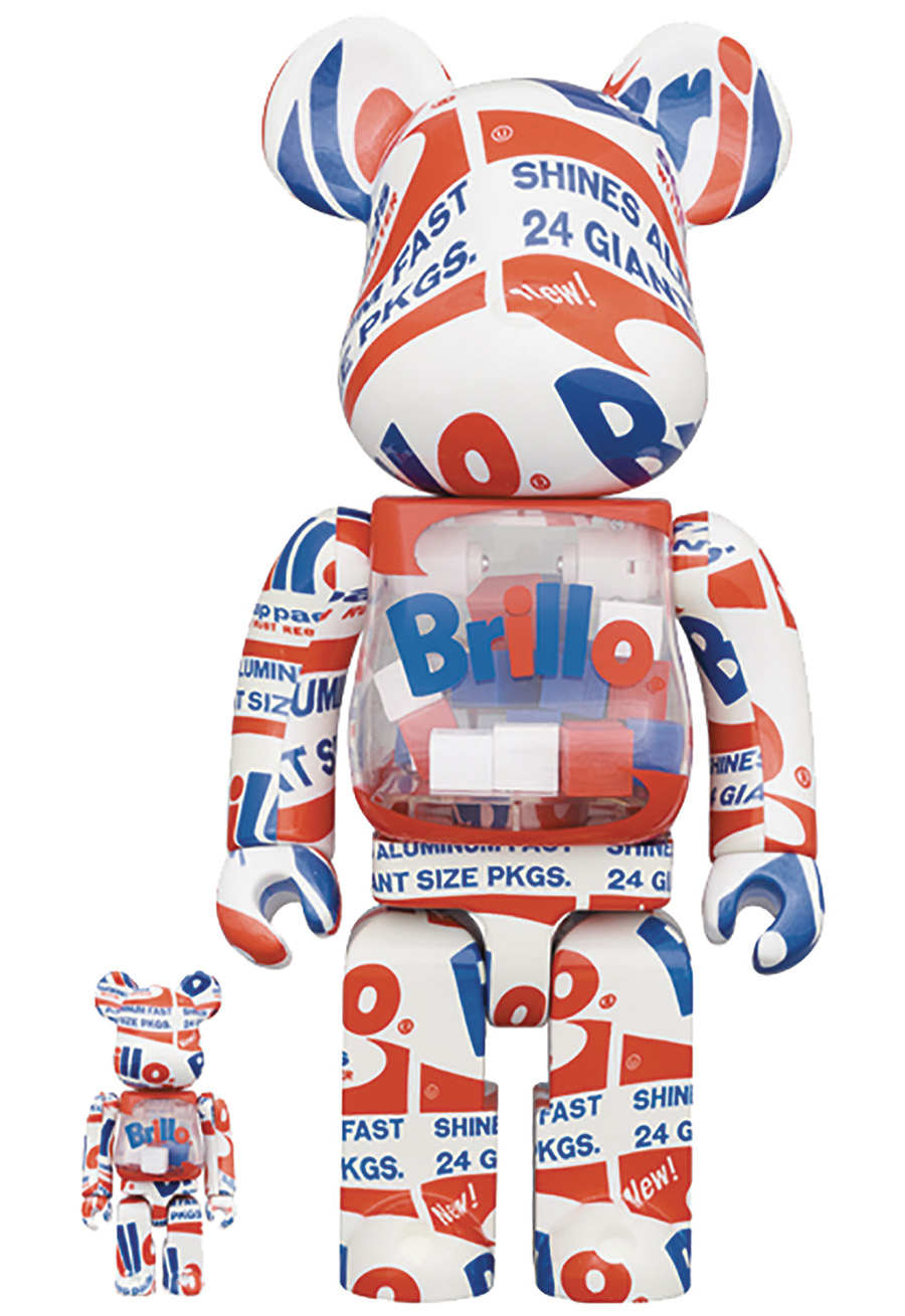 Andy Warhol Brillo 100 Percent & 400 Percent 2-Pack Bearbrick