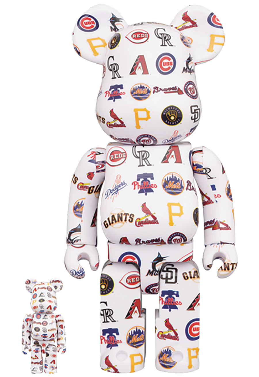 MLB National League 100 Percent & 400 Percent 2-Pack Bearbrick