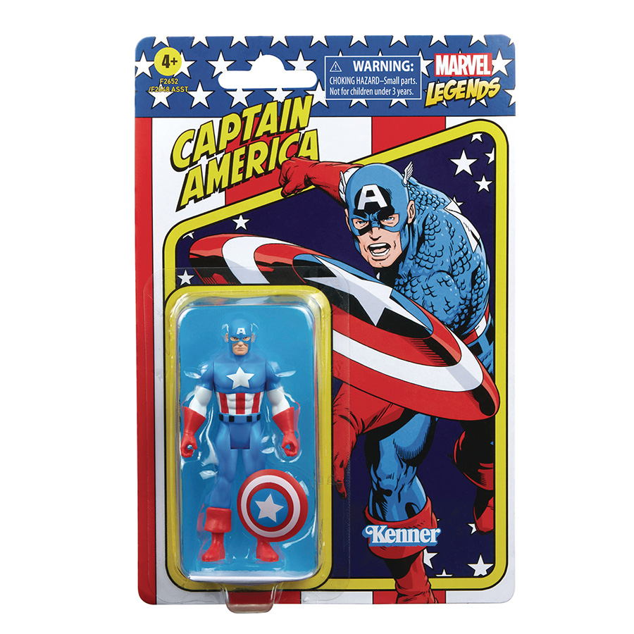 Marvel Retro Legends Captain America Rerun 3.75-Inch Action Figure Case