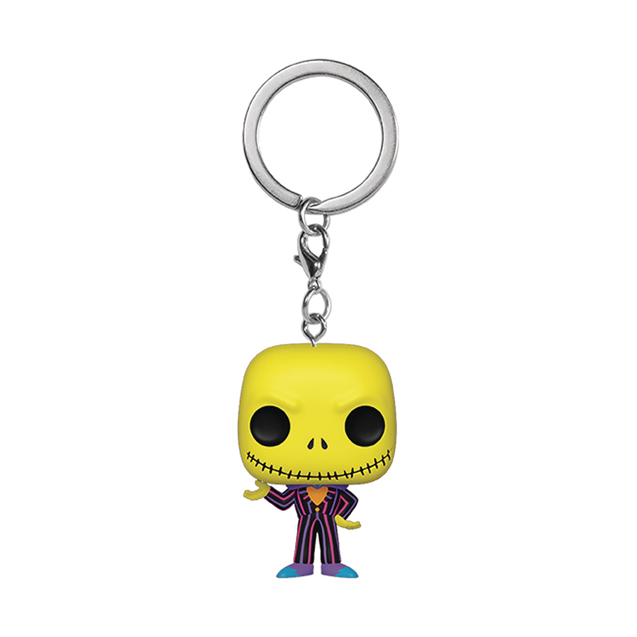 Pocket POP Nightmare Before Christmas Blacklight Keychain - Jack Skellington