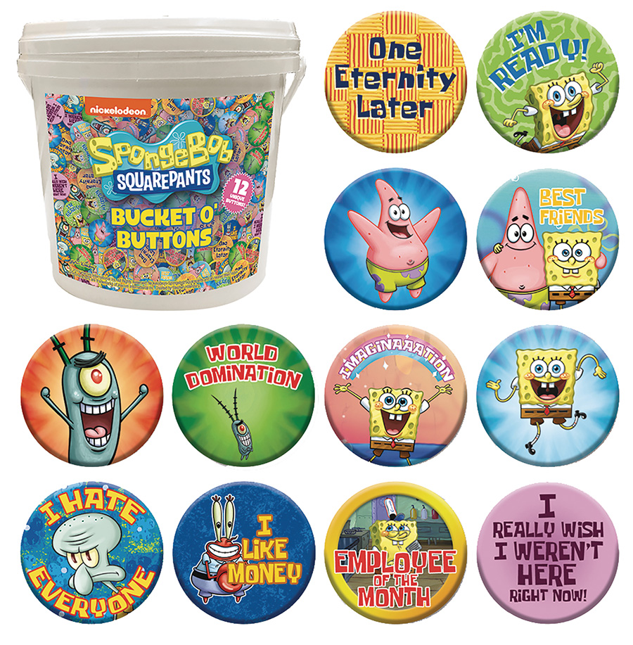SpongeBob SquarePants 144-Piece Bucket Of Buttons