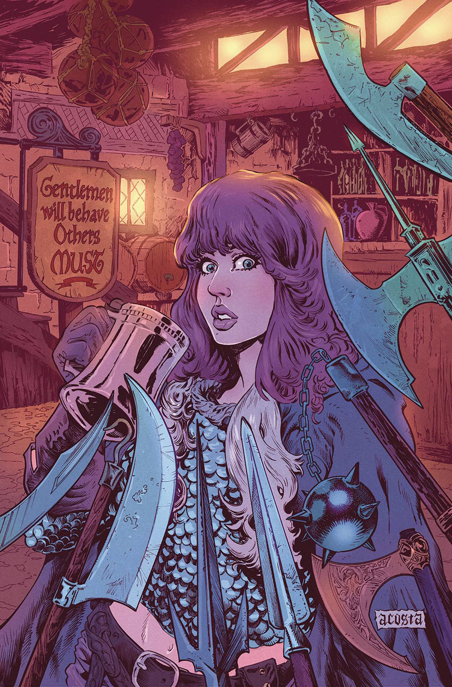 Immortal Red Sonja #7 Cover I Incentive Dave Acosta Virgin Cover