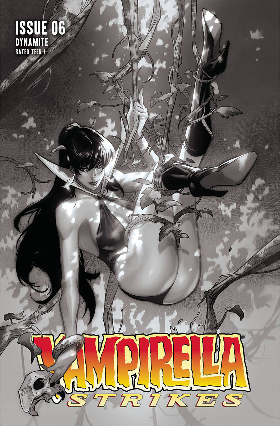 Vampirella Strikes Vol 3 #6 Cover H Incentive Stephen Segovia Black & White Cover