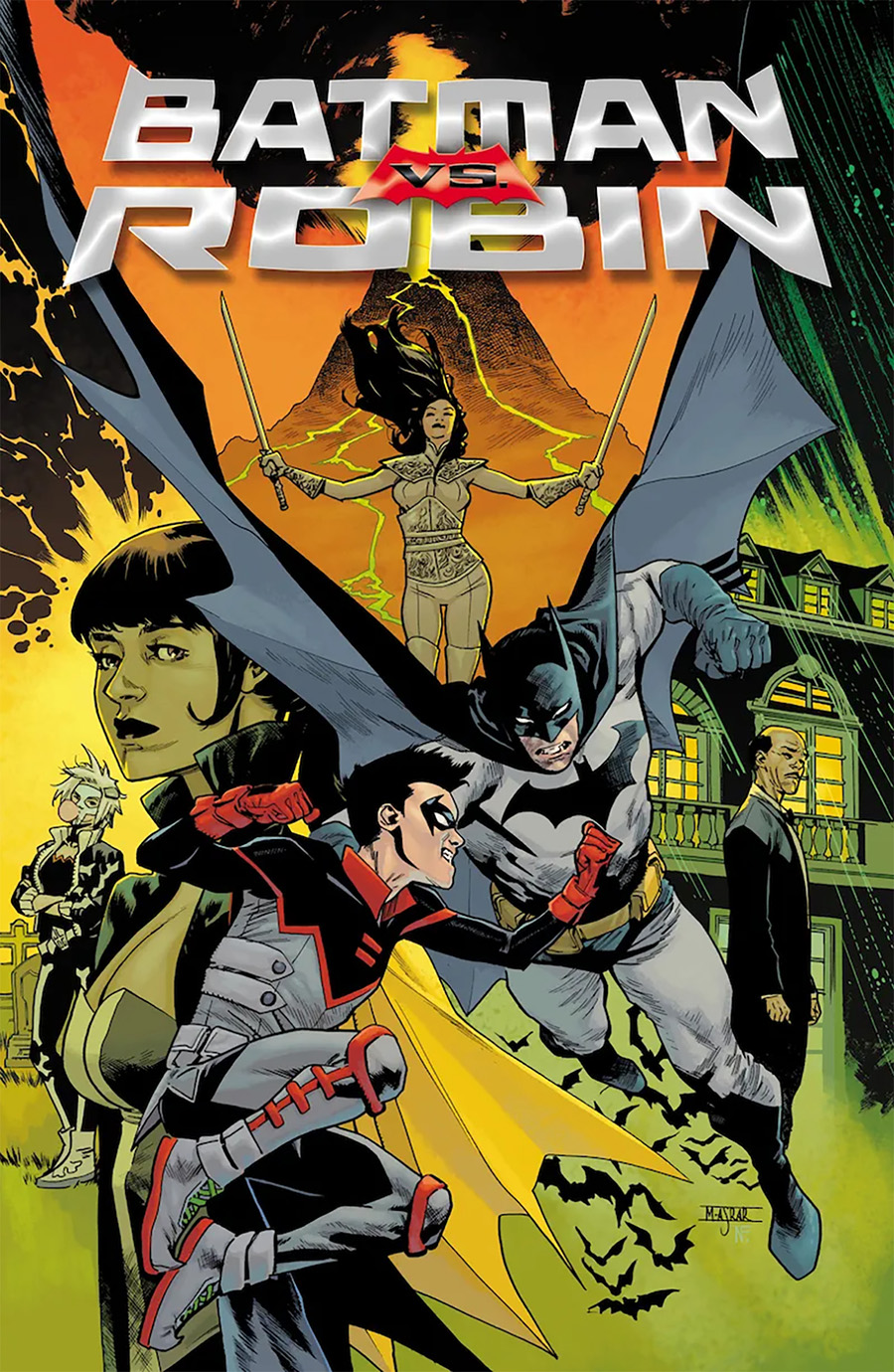 Batman vs Robin #1 Cover M DF Signed By Mark Waid