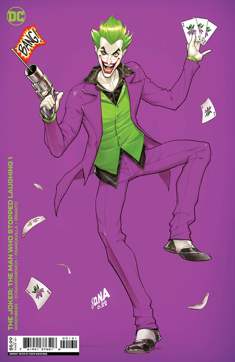 Joker The Man Who Stopped Laughing #1 Cover D Variant David Nakayama Madness Foil Cover