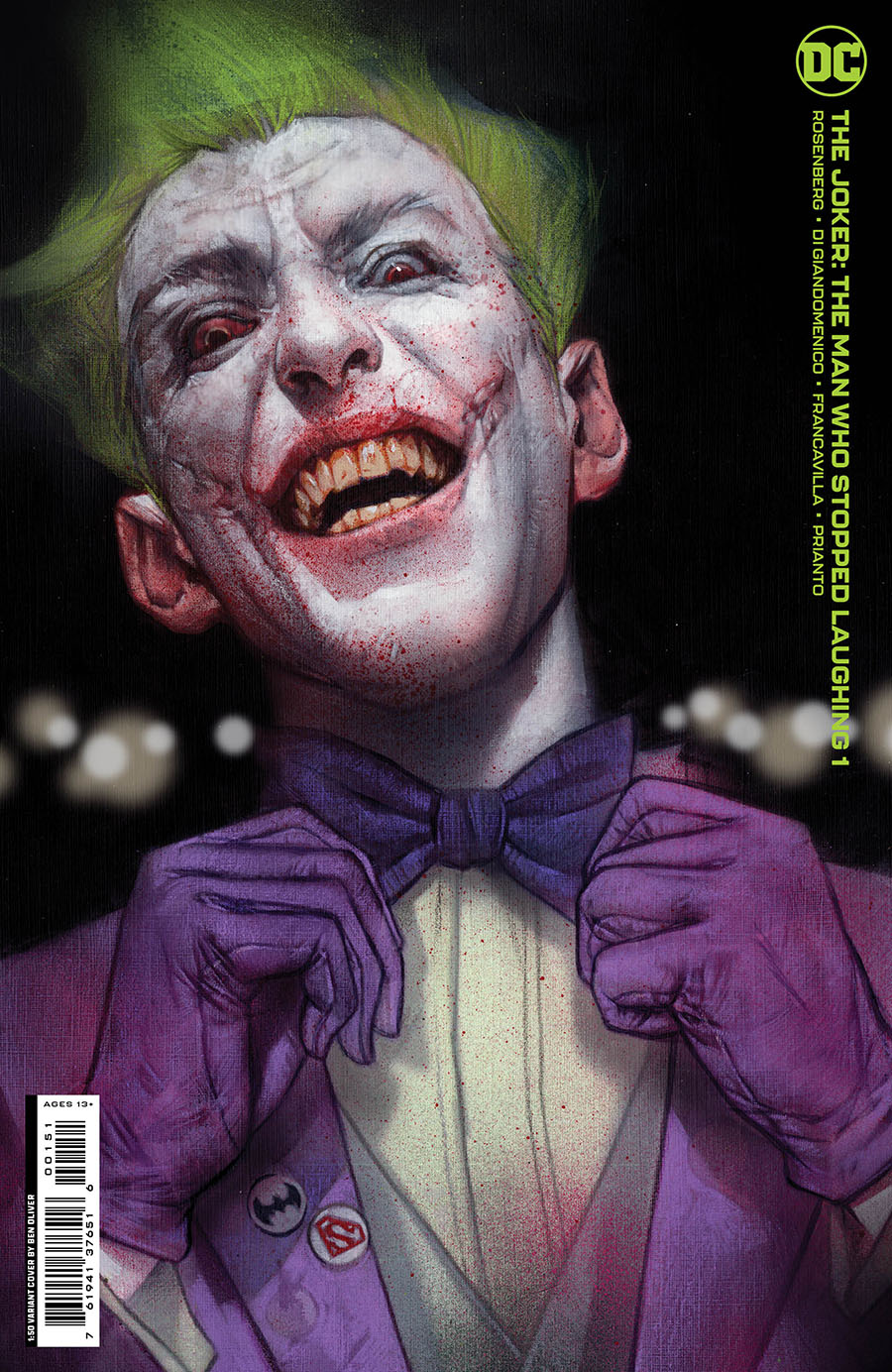 Joker The Man Who Stopped Laughing #1 Cover G Incentive Ben Oliver Variant Cover