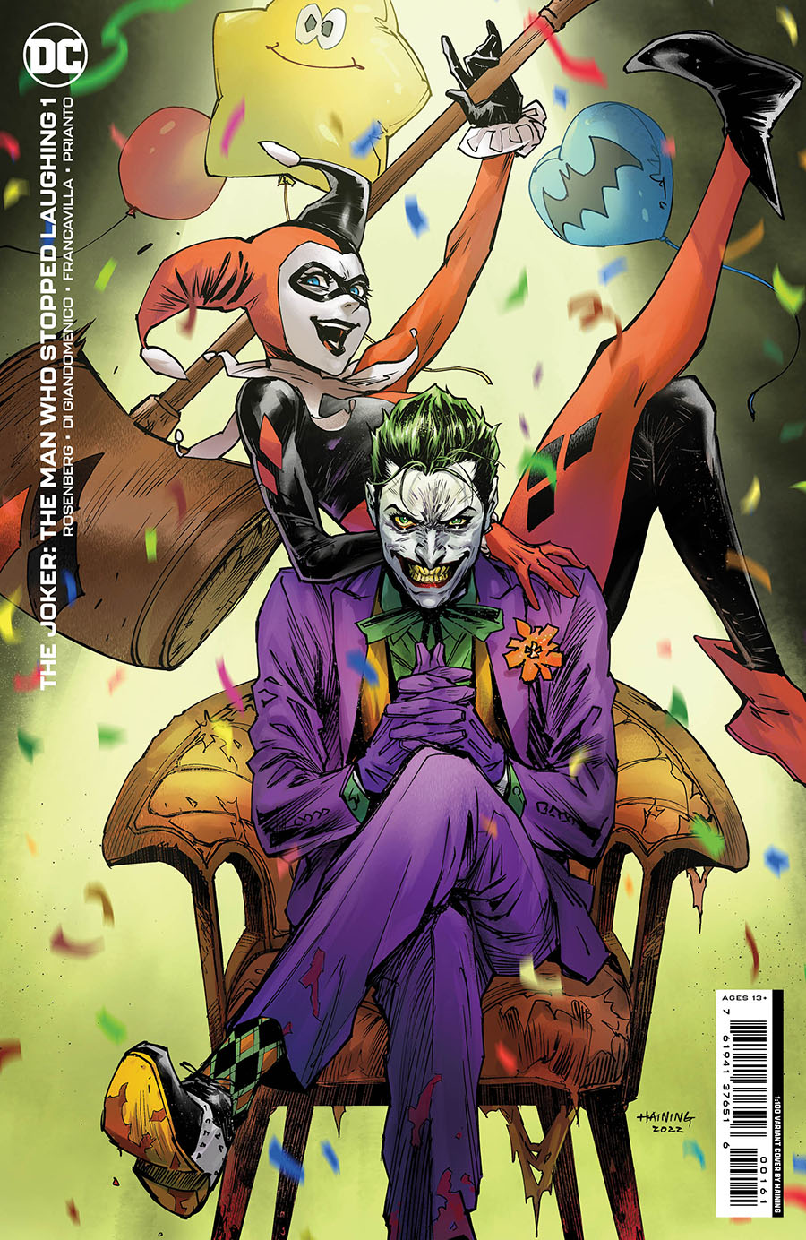 Joker The Man Who Stopped Laughing #1 Cover H Incentive Haining Variant Cover
