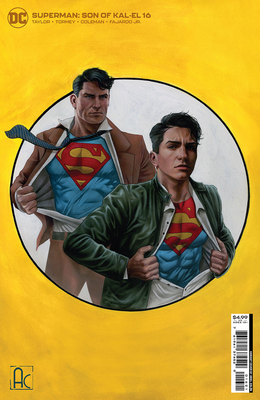 Superman Son Of Kal-El #16 Cover B Variant Ariel Colon Card Stock Cover (Kal-El Returns Part 2)