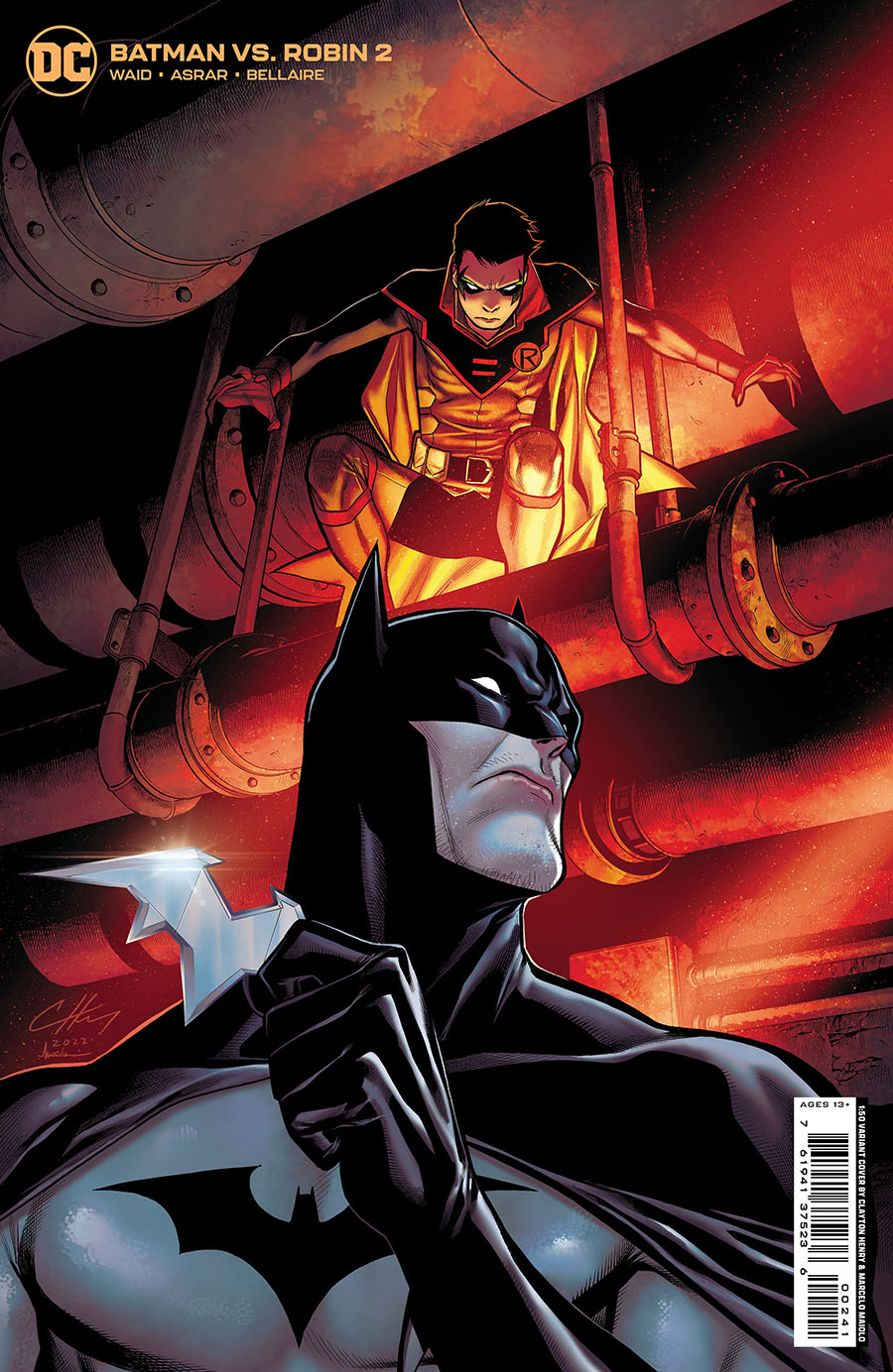 Batman vs Robin #2 Cover E Incentive Clayton Henry Card Stock Variant Cover