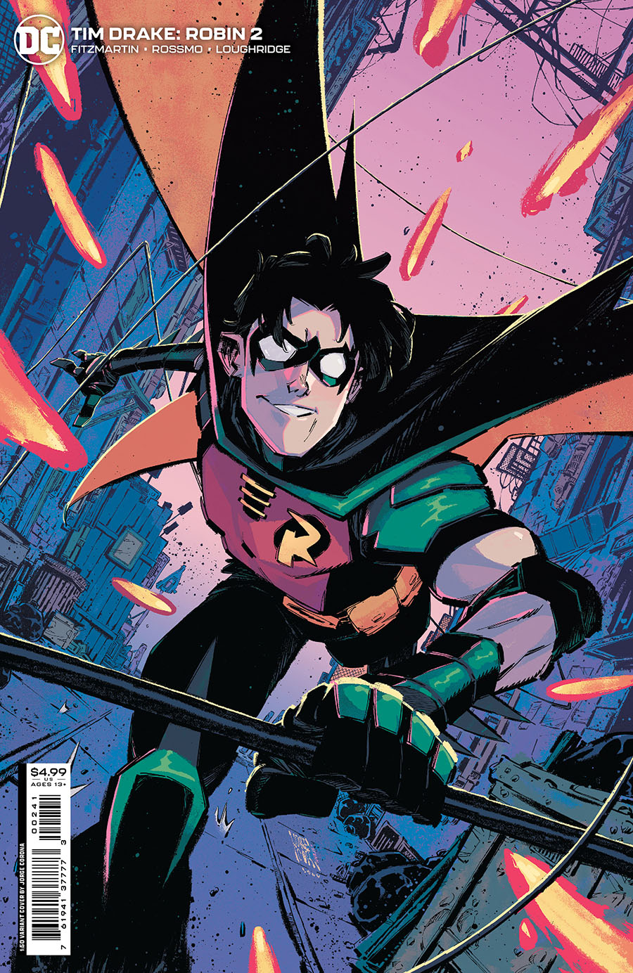 Tim Drake Robin #2 Cover D Incentive Jorge Corona Card Stock Variant Cover