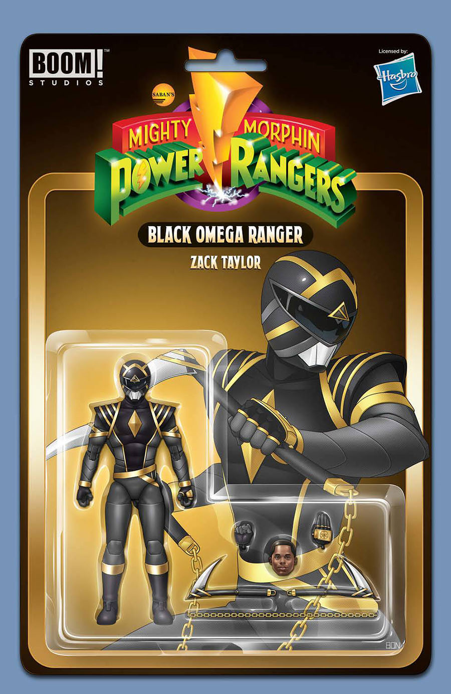 Mighty Morphin Power Rangers (BOOM Studios) #101 Cover C Incentive Bon Bernardo Action Figure Variant Cover