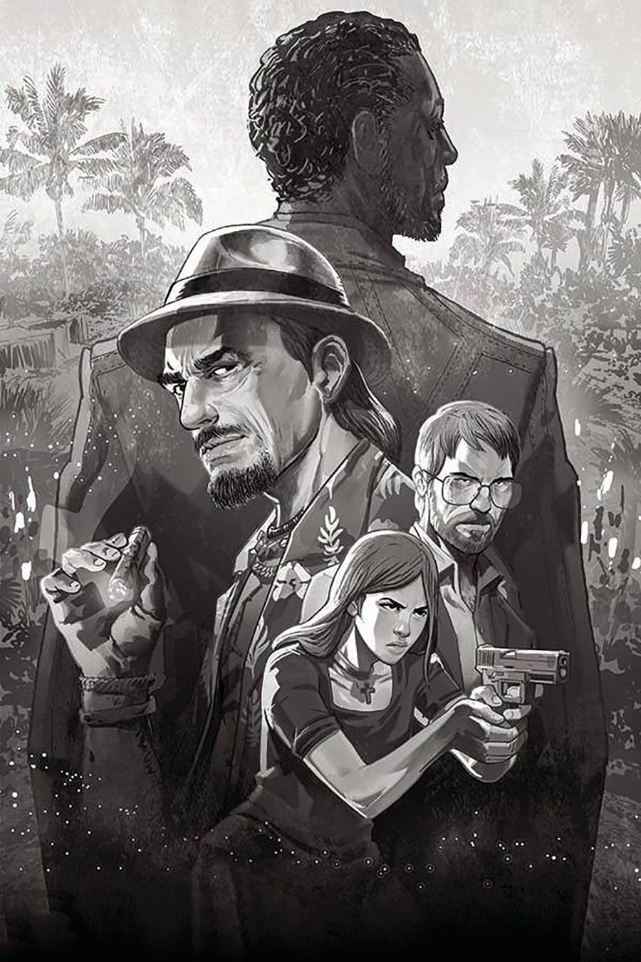 Far Cry Esperanzas Tears #1 Cover J Incentive Afif Khaled & Salaheddine Basti Black & White Cover