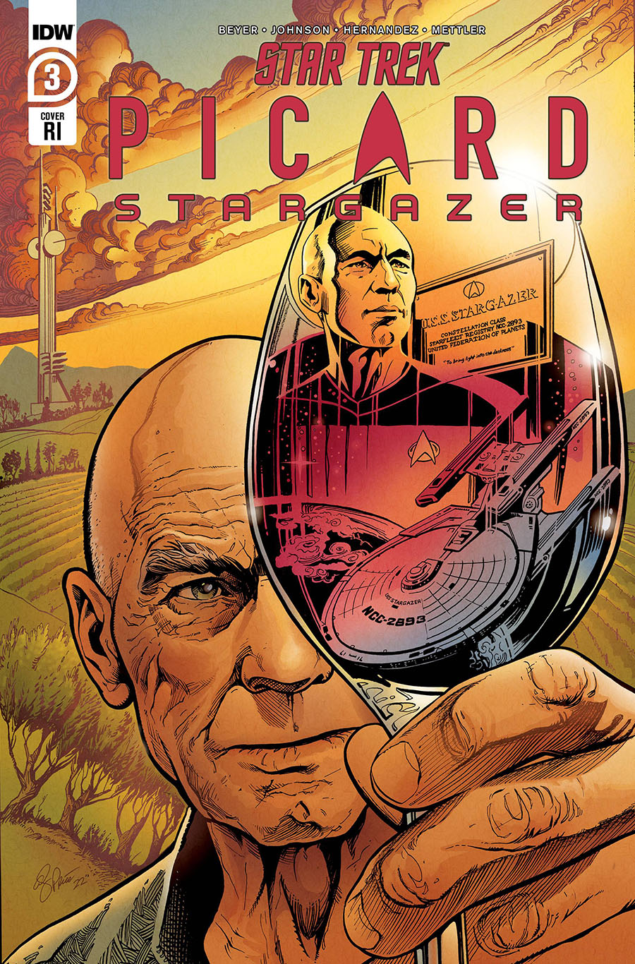 Star Trek Picard Stargazer #3 Cover C Incentive Andy Price Variant Cover