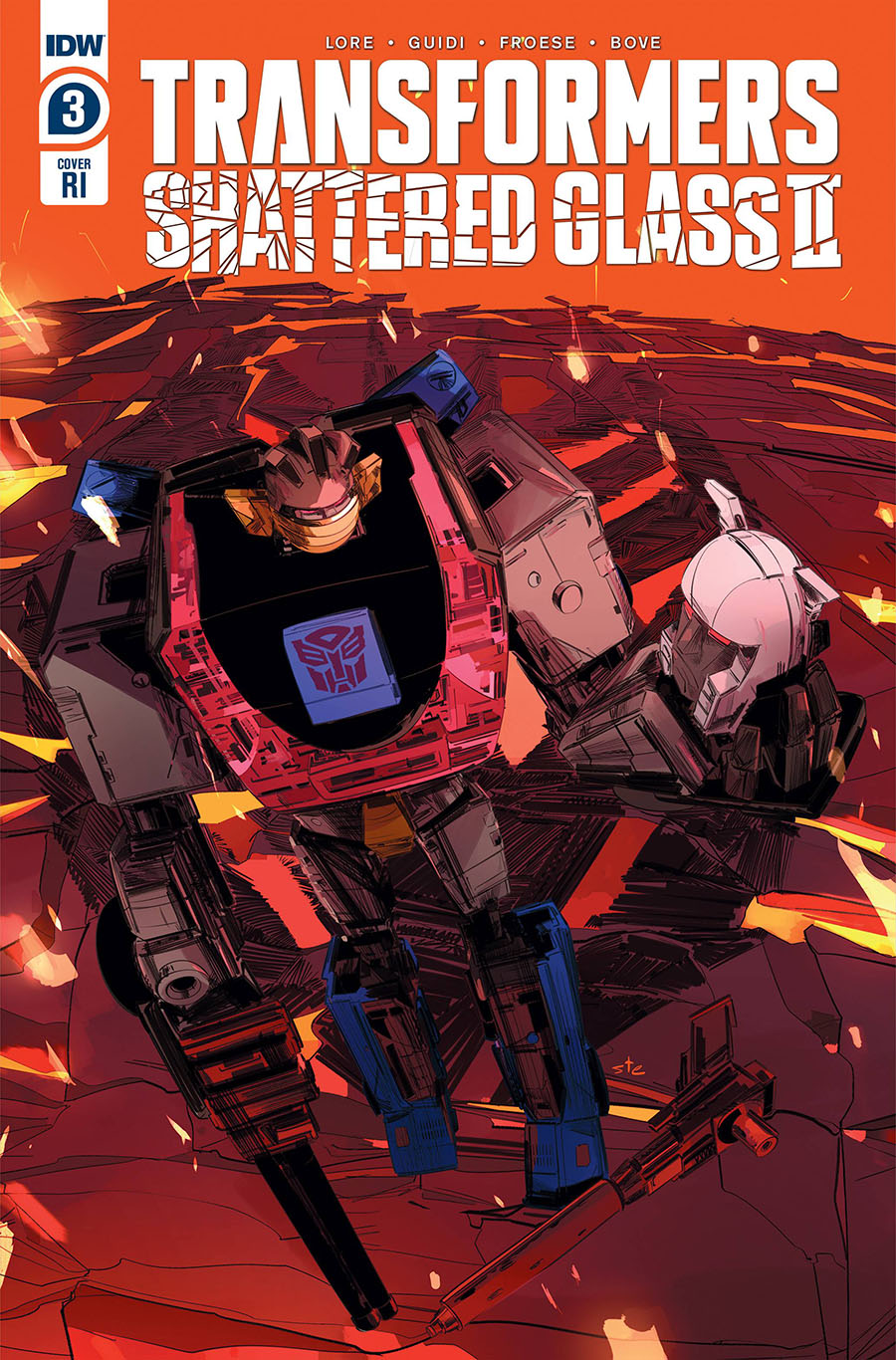 Transformers Shattered Glass II #3 Cover C Incentive Stefano Simeone Variant Cover