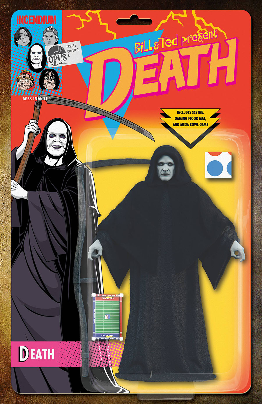 Bill & Ted Present Death #1 (One Shot) Cover C Incentive Matthew Skiff & Pio Paulo Santana Death Action Figure Variant Cover