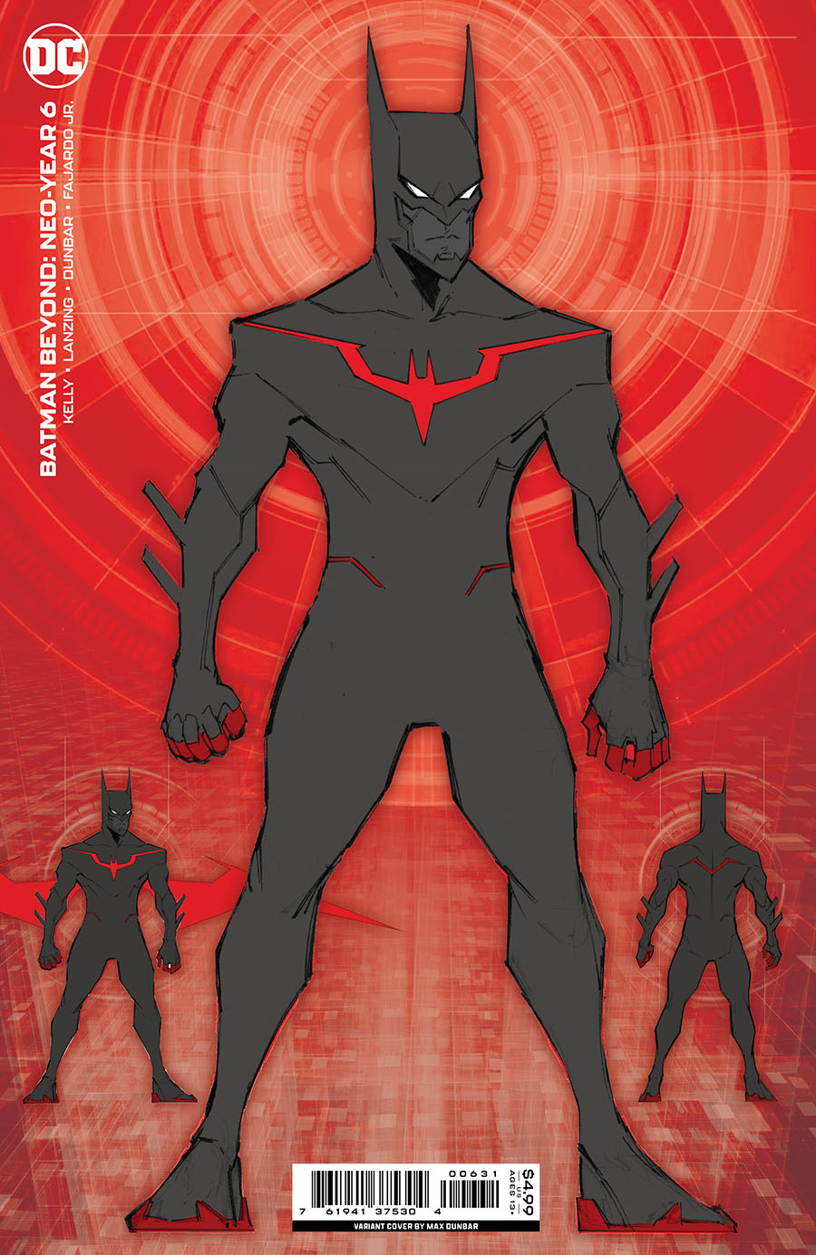 Batman Beyond Neo-Year #6 Cover C Variant Max Dunbar Design Card Stock Cover