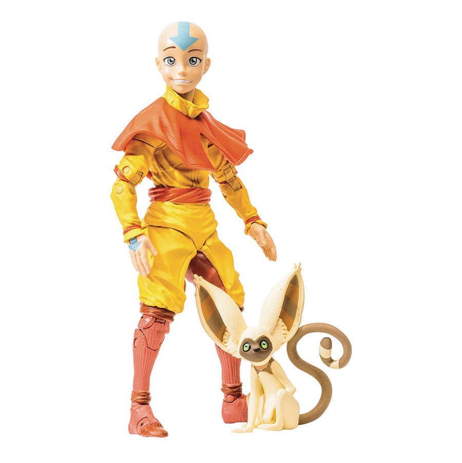 Avatar The Last Airbender Wave 2 Aang With Momo 7-Inch Action Figure Case