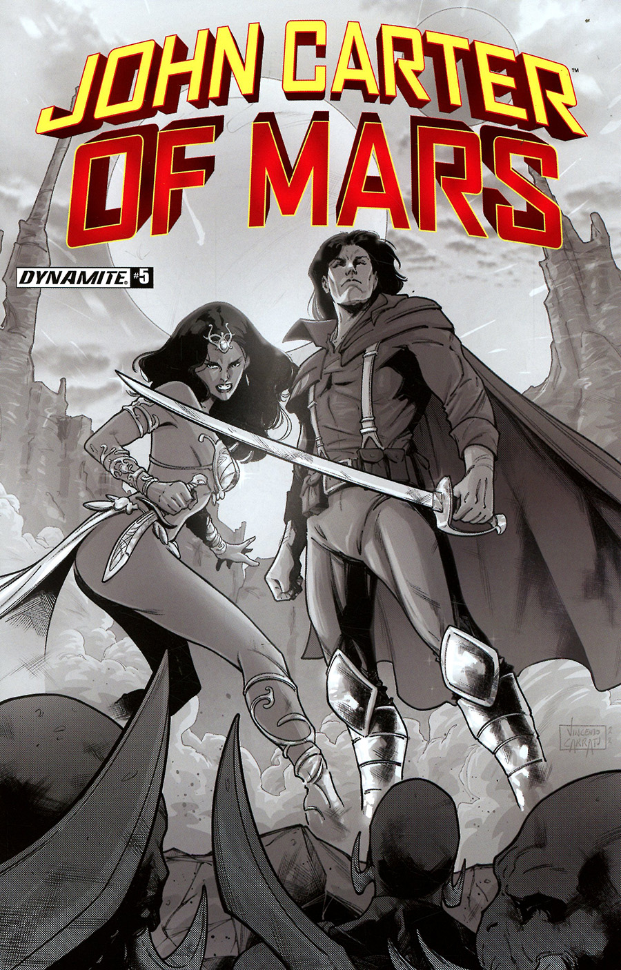 John Carter Of Mars #5 Cover M Incentive Dave Acosta Black & White Cover