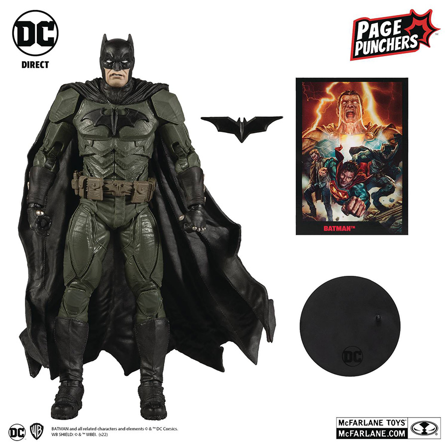 DC Direct Black Adam Wave 1 Batman 7-Inch Action Figure With Comic