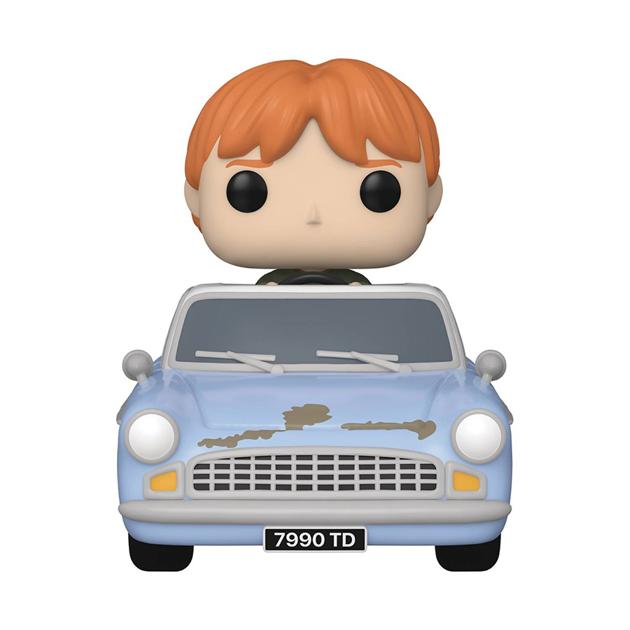 POP Ride Super Deluxe Harry Potter And The Chamber Of Secrets 20th Anniversary Ron Weasley In Flying Car Vinyl Figure