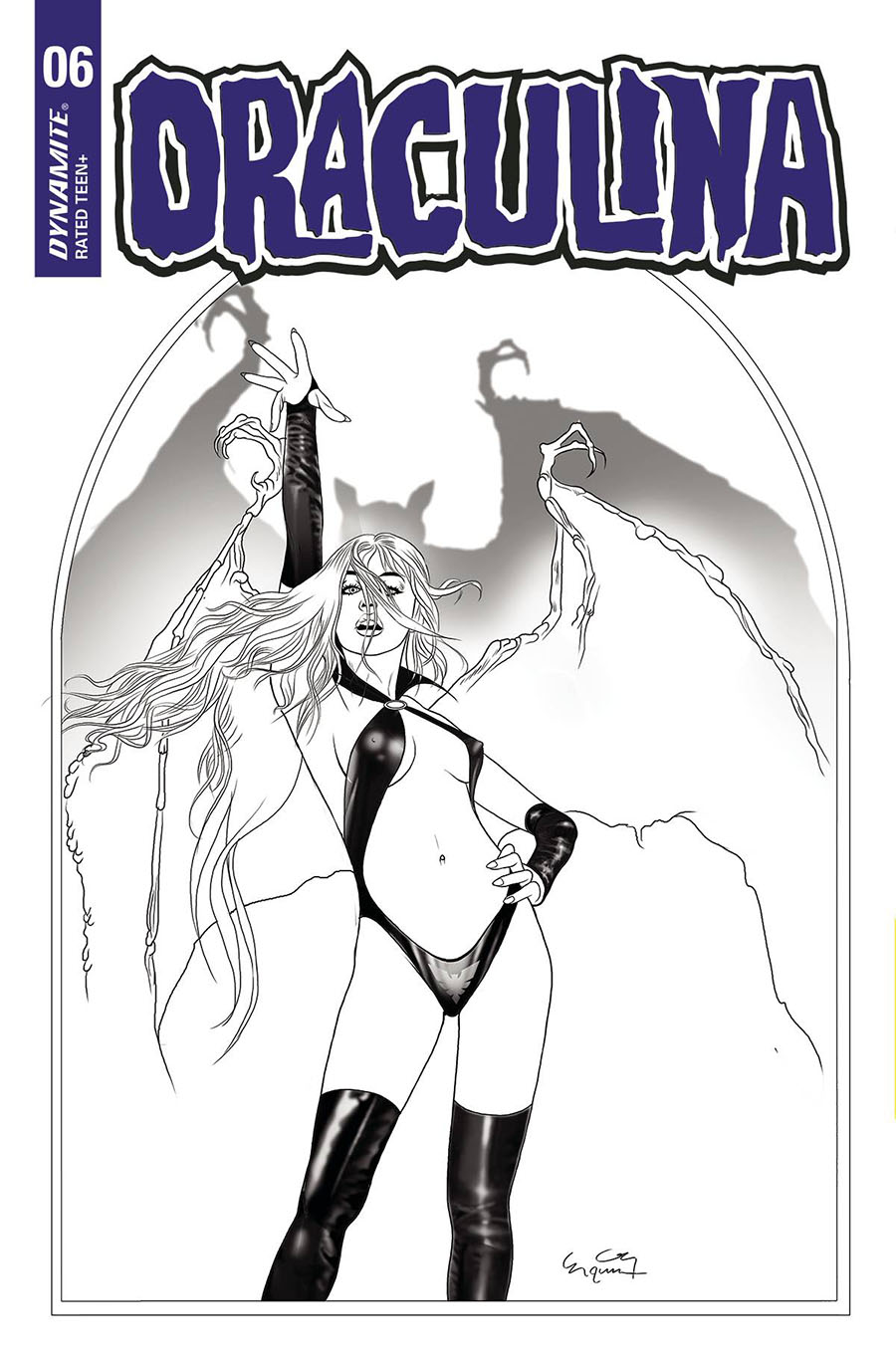 Draculina #6 Cover P Incentive Ergun Gunduz Black & White Cover