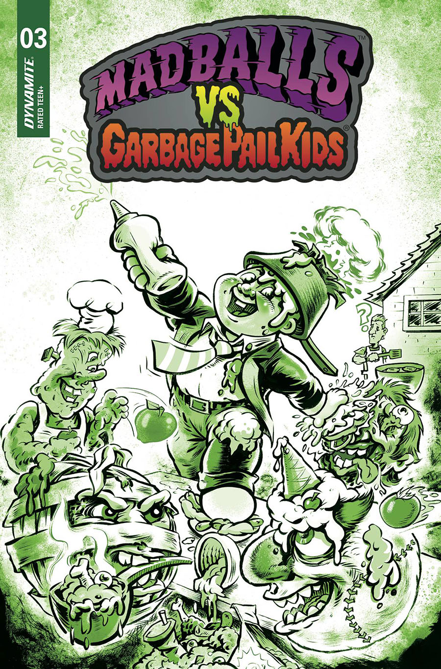 Madballs vs Garbage Pail Kids #3 Cover K Incentive Jason Crosby Slime Green Cover