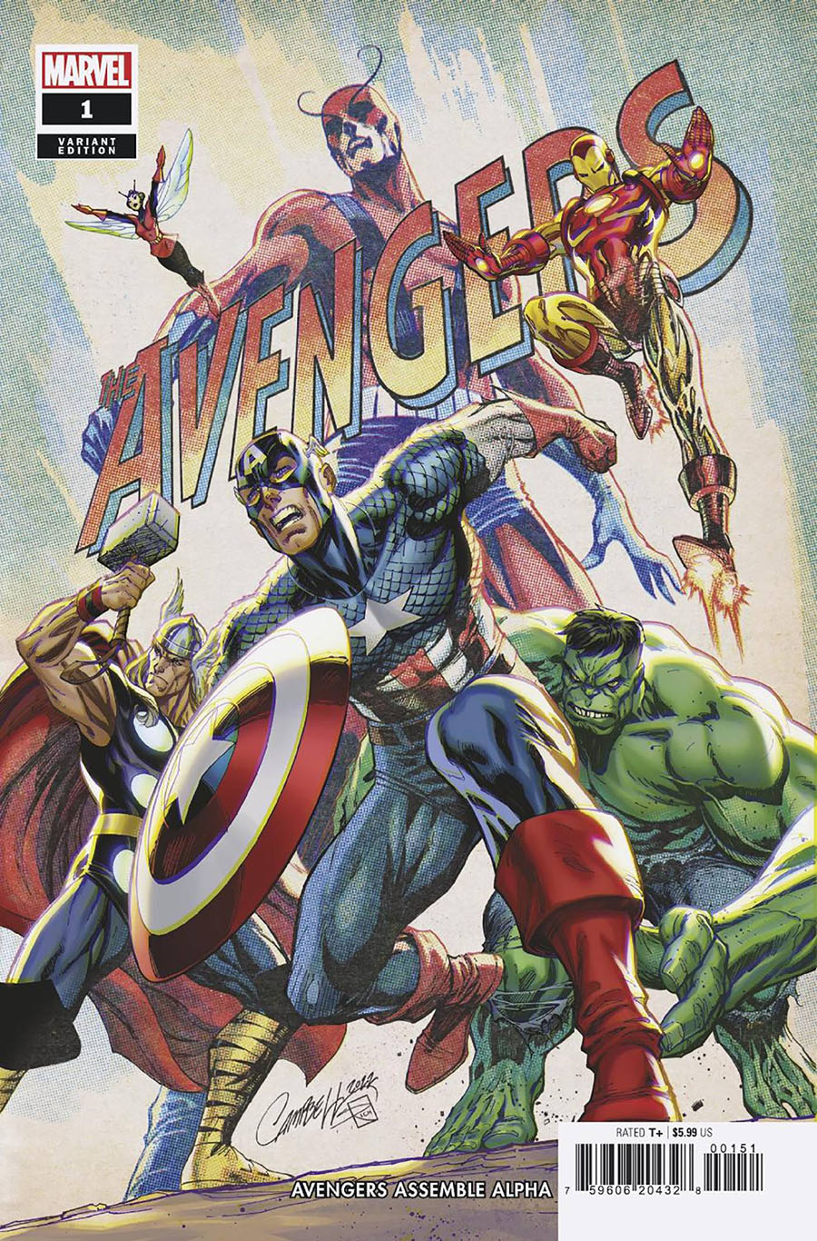 Avengers Assemble Alpha #1 (One Shot) Cover B Variant J Scott Campbell Anniversary Cover (Avengers Assemble Part 1)